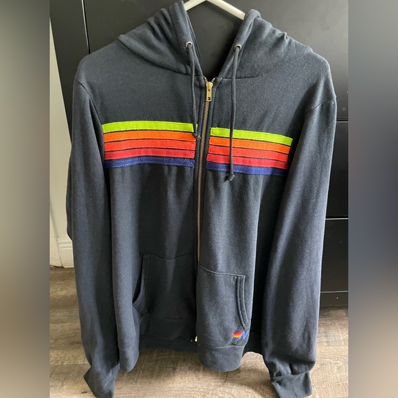 Aviator Nation Neon Stripe Hoodie - Picture 1 of 3